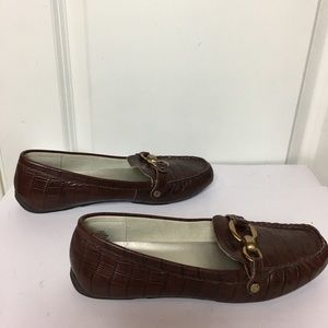 Anne Klein iflex Womens Leather Shoes Loafers 7.5M